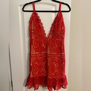 NWT PLT Red Lace Summer Dress ♥️